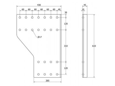 SIVULEVYPARI DL K610XL27 B190 (2KPL)