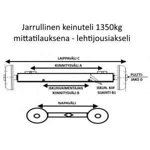 Jarrullinen keinuteli 1350kg mittatilauksena