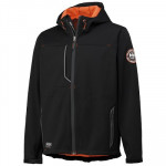 SOFTSHELL TAKKI 2XL LEON MUSTA/ORANSSI