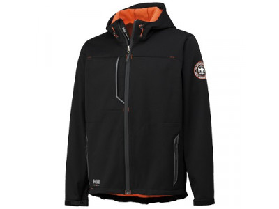 SOFTSHELL TAKKI 3XL LEON MUSTA/ORANSSI