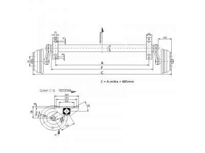 JARRUAKSELI 1800KG A1600/2085, NIEPER GFA1880